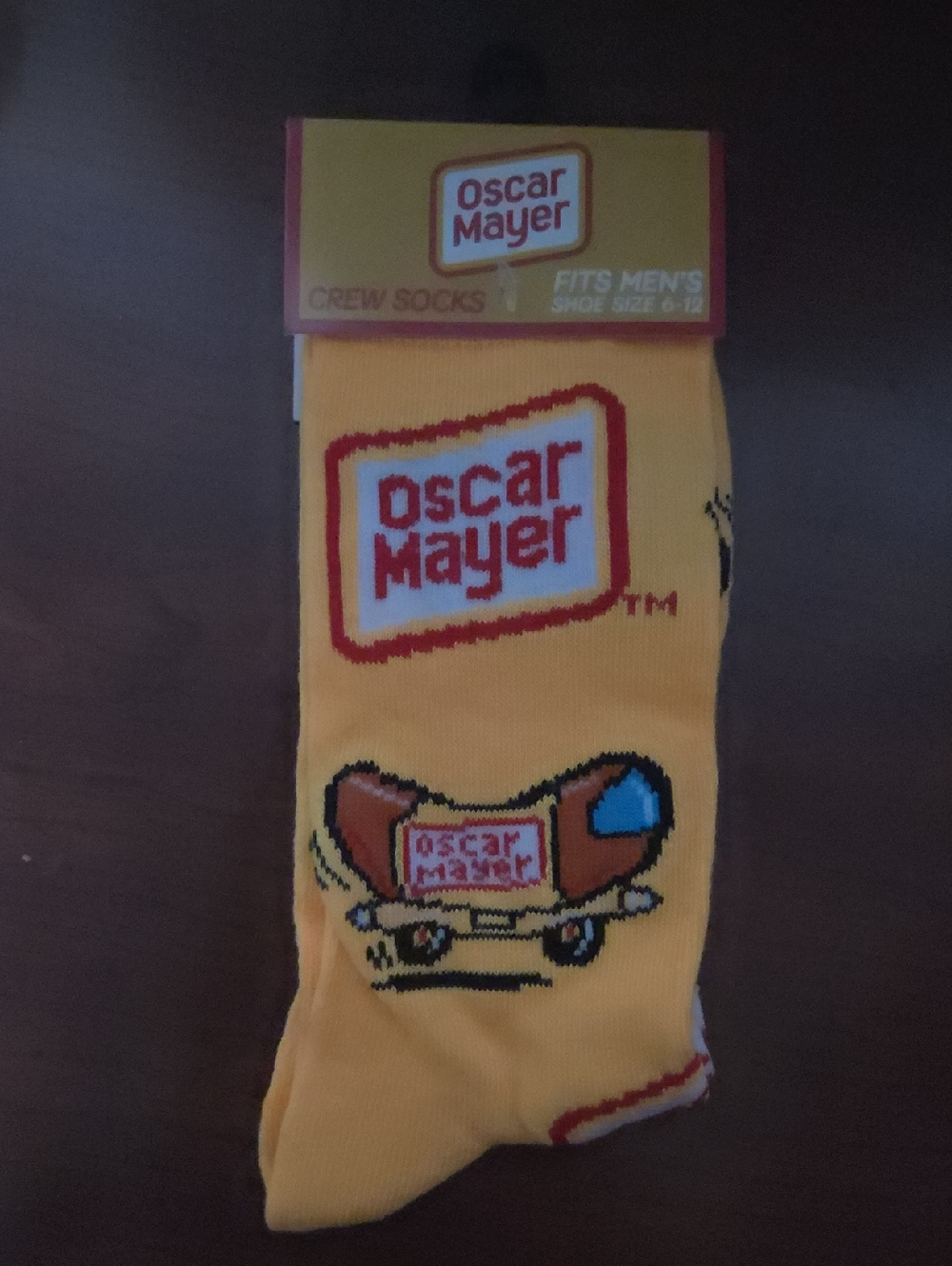 Men's Oscar Myer Yellow Crew Socks
